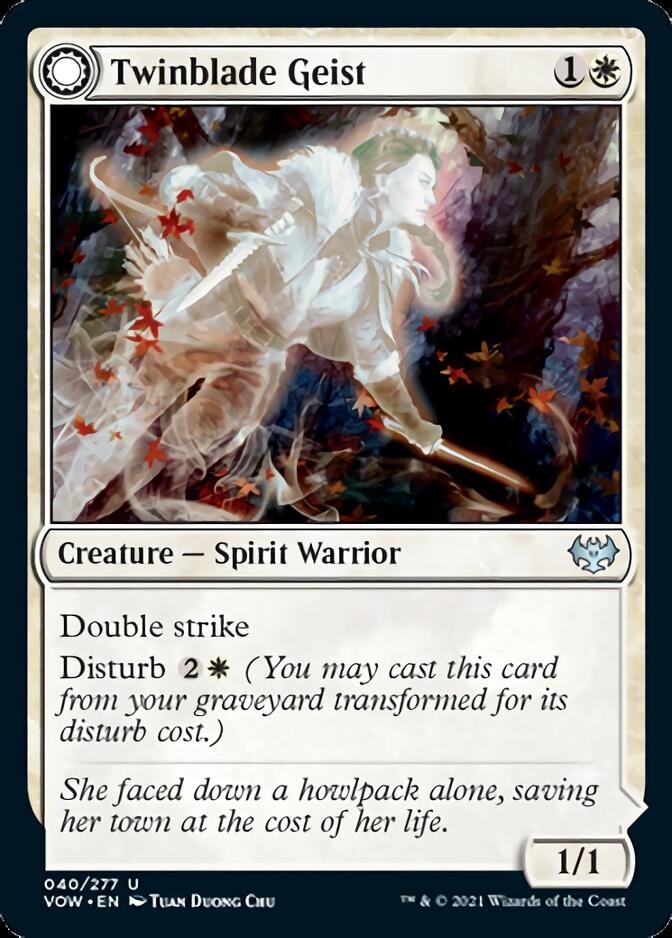 Twinblade Geist // Twinblade Invocation [Innistrad: Crimson Vow] | Silver Goblin