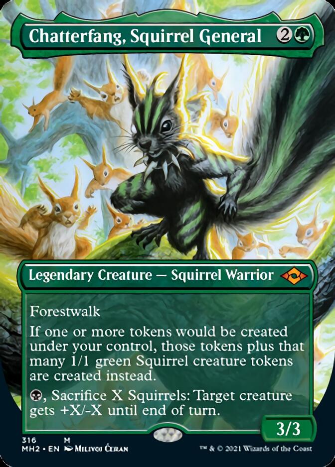 Chatterfang, Squirrel General (Borderless Alternate Art) [Modern Horizons 2] | Silver Goblin