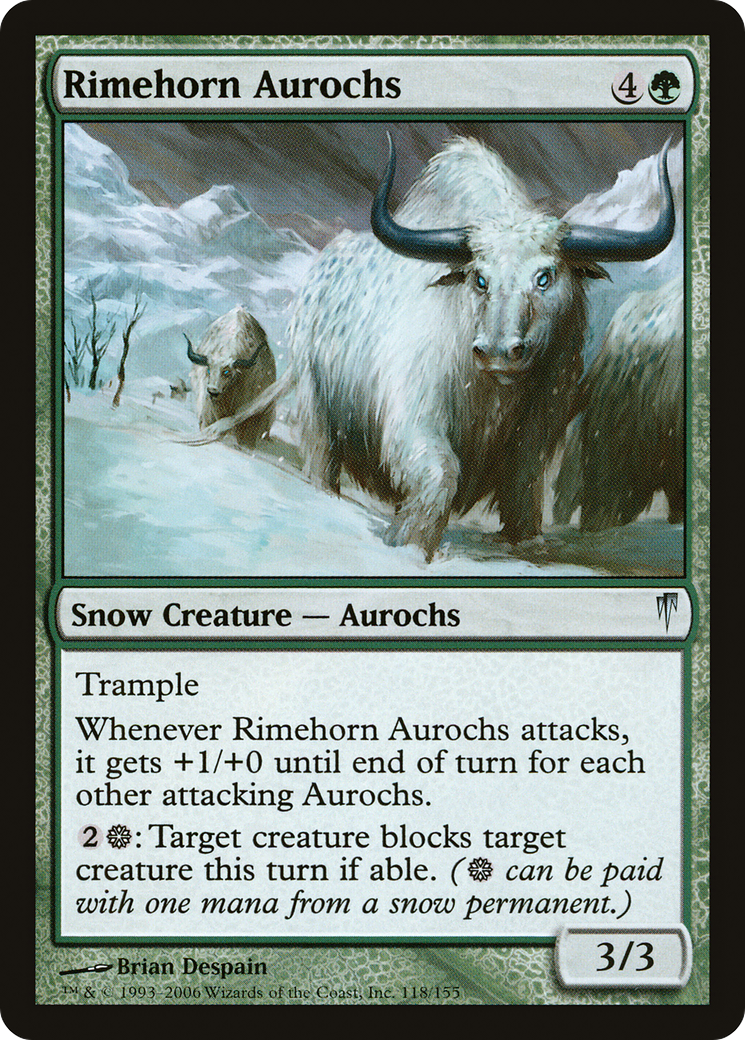 Rimehorn Aurochs (118) Foil - Coldsnap