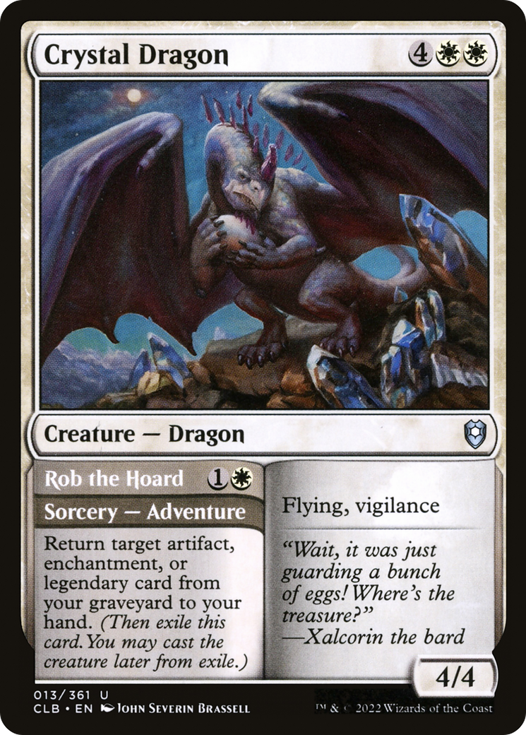Crystal Dragon // Rob the Hoard (013) Foil - Commander Legends: Battle for Baldur's Gate