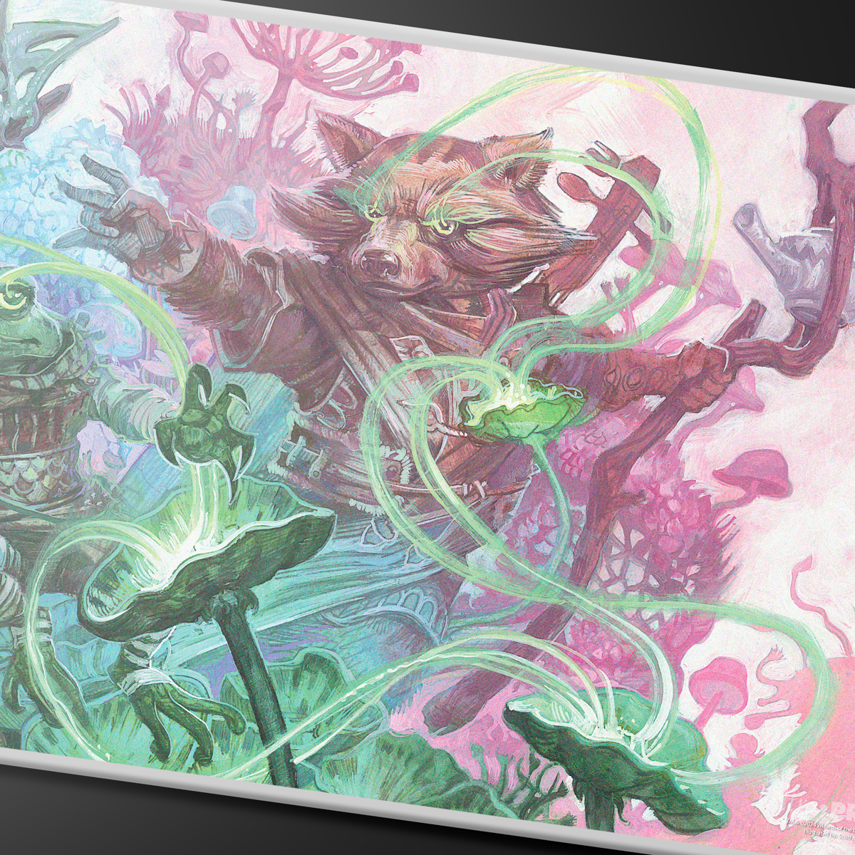 Bloomburrow Playmat Stitched Sylvan Tutor | Silver Goblin