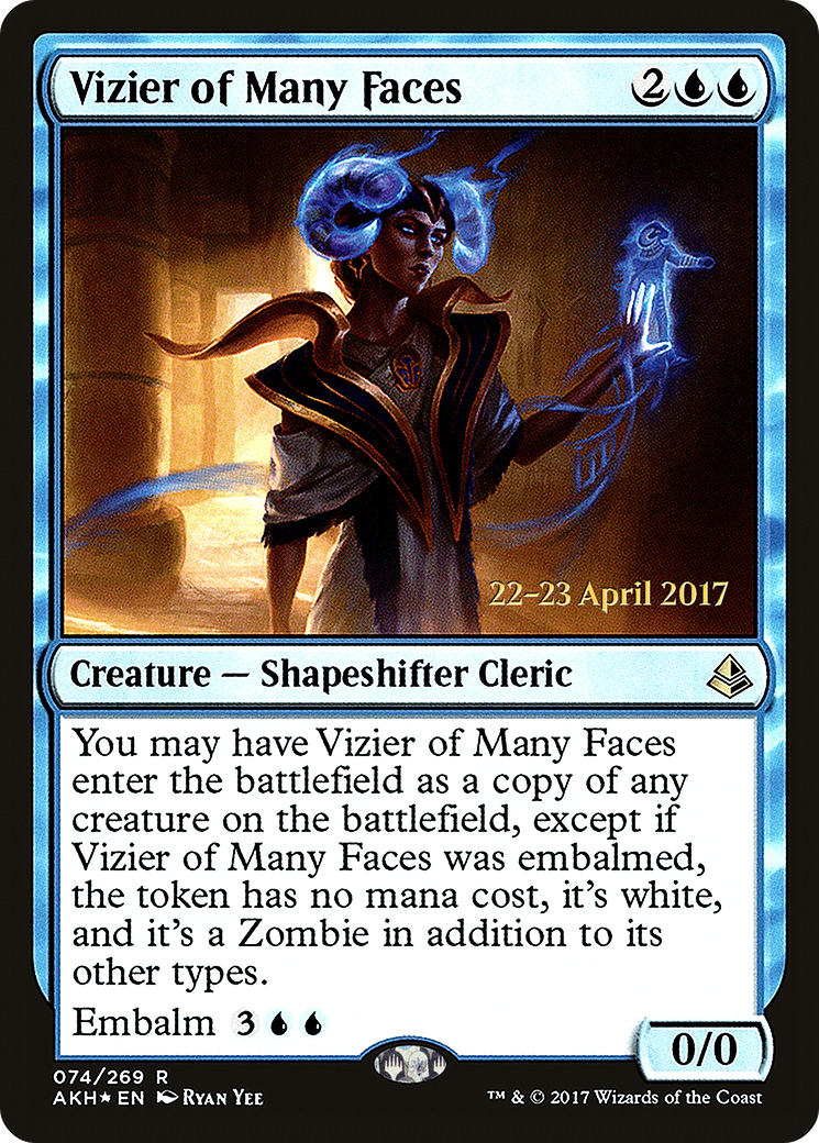Vizier of Many Faces (74s) Foil - Amonkhet Promos