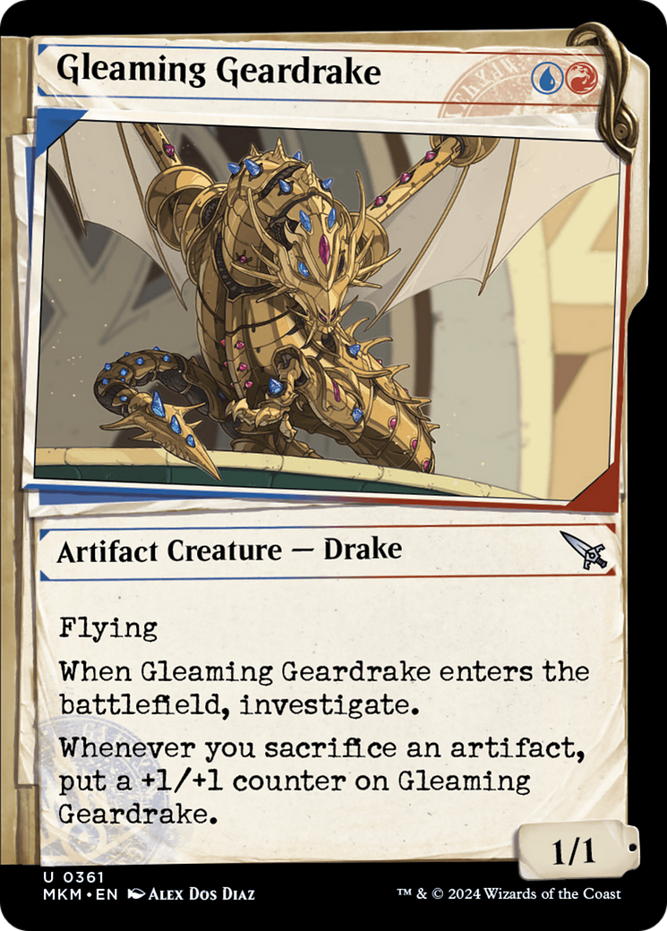 Gleaming Geardrake (Showcase) (361) Foil - Murders at Karlov Manor