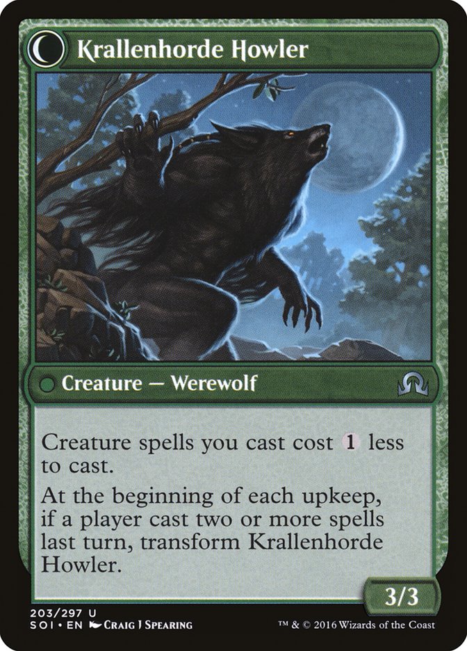 Duskwatch Recruiter // Krallenhorde Howler (203) Foil - Shadows over Innistrad