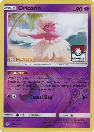 Oricorio (55/145) (League Promo 1st Place) [Sun & Moon: Guardians Rising] | Silver Goblin