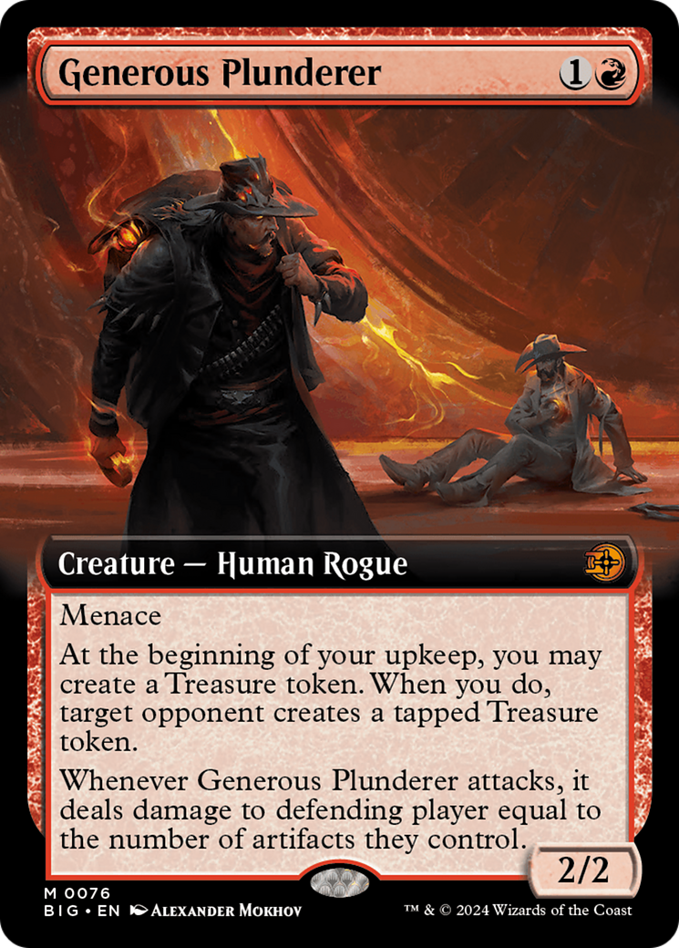 Generous Plunderer (Extended Art) (076) Foil - The Big Score
