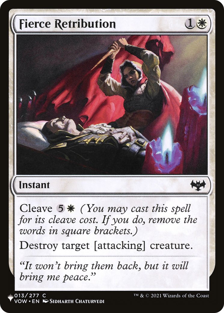 Fierce Retribution (VOW-13) - The List