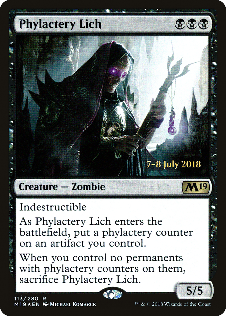 Phylactery Lich (113s) Foil - Core Set 2019 Promos