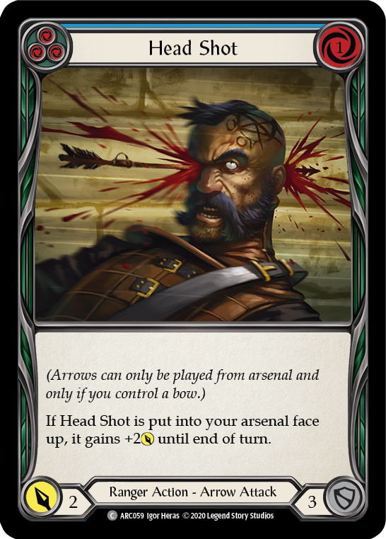 Head Shot (Blue) [U-ARC059] (Arcane Rising Unlimited)  Unlimited Rainbow Foil | Silver Goblin