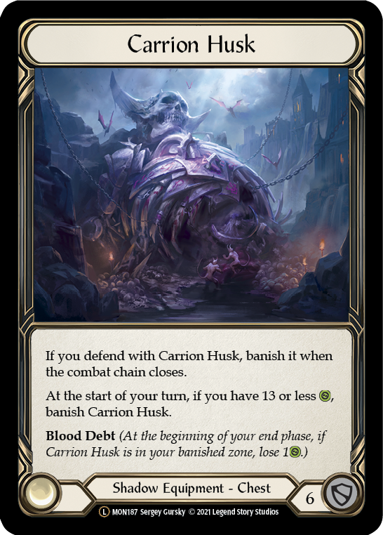 Carrion Husk [U-MON187-RF] (Monarch Unlimited)  Unlimited Rainbow Foil | Silver Goblin