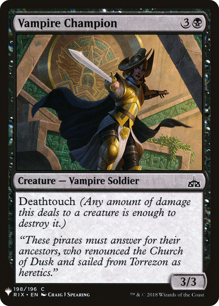 Vampire Champion (198) - The List