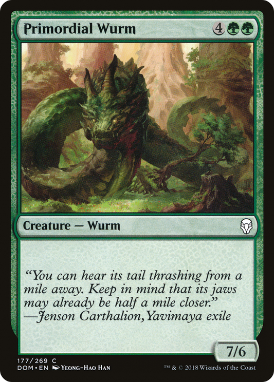 Primordial Wurm [Dominaria] Foil