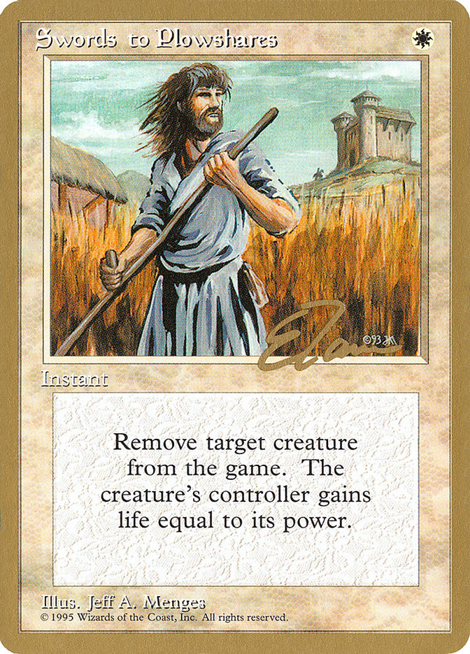 Swords to Plowshares (Eric Tam) [Pro Tour Collector Set] | Silver Goblin