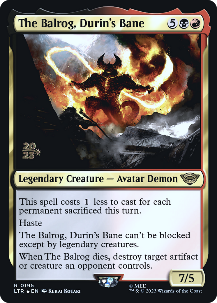 The Balrog, Durin's Bane [The Lord of the Rings: Tales of Middle-Earth Prerelease Promos] | Silver Goblin