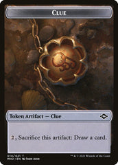 Treasure // Clue Double-Sided Token [Pioneer Challenger Decks 2022] | Silver Goblin