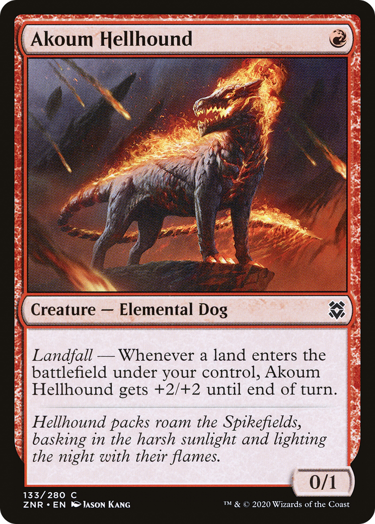 Akoum Hellhound [Zendikar Rising] | Silver Goblin