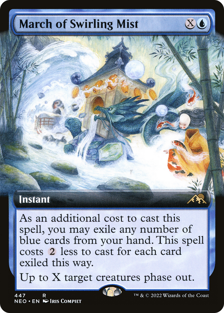 March of Swirling Mist (Extended Art) (447) Foil - Kamigawa: Neon Dynasty