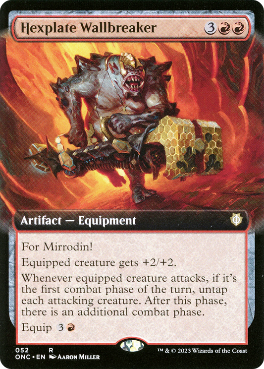 Hexplate Wallbreaker (Extended Art) (052) - Phyrexia: All Will Be One Commander