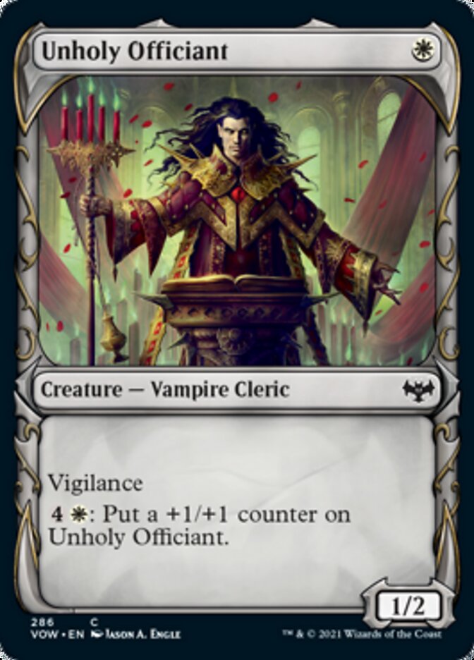 Unholy Officiant (Showcase Fang Frame) [Innistrad: Crimson Vow] | Silver Goblin