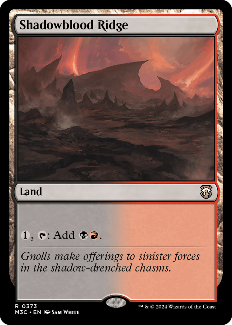 Shadowblood Ridge (Ripple Foil) [Modern Horizons 3 Commander] | Silver Goblin