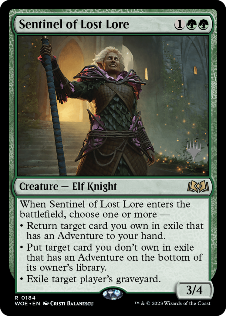 Sentinel of Lost Lore (184) - Wilds of Eldraine Promos