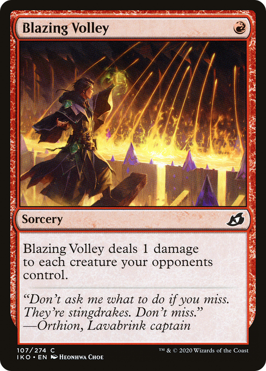 Blazing Volley (107) - Ikoria: Lair of Behemoths
