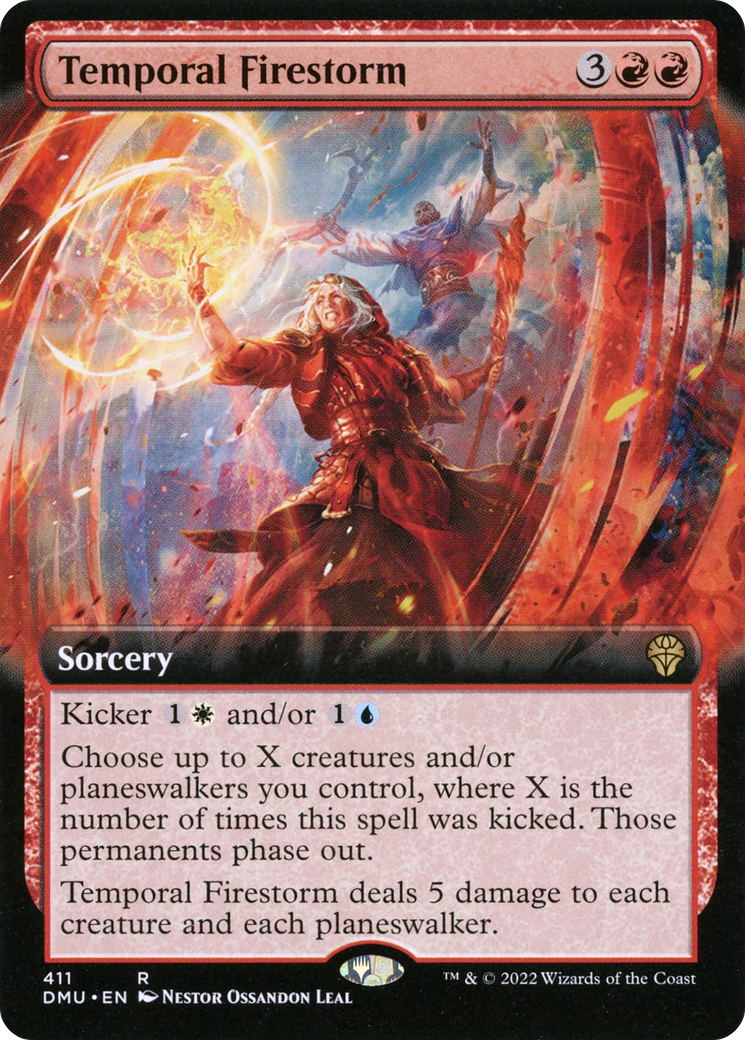 Temporal Firestorm (Extended Art) [Dominaria United] Foil