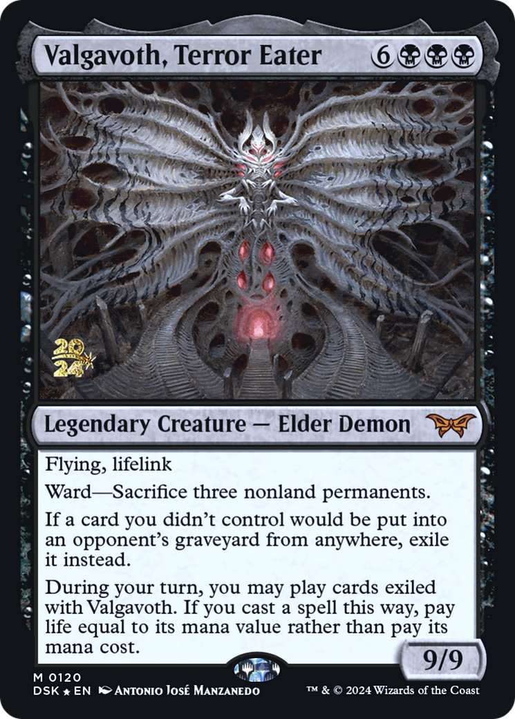 Valgavoth, Terror Eater [Duskmourn: House of Horror Prerelease Promos] | Silver Goblin