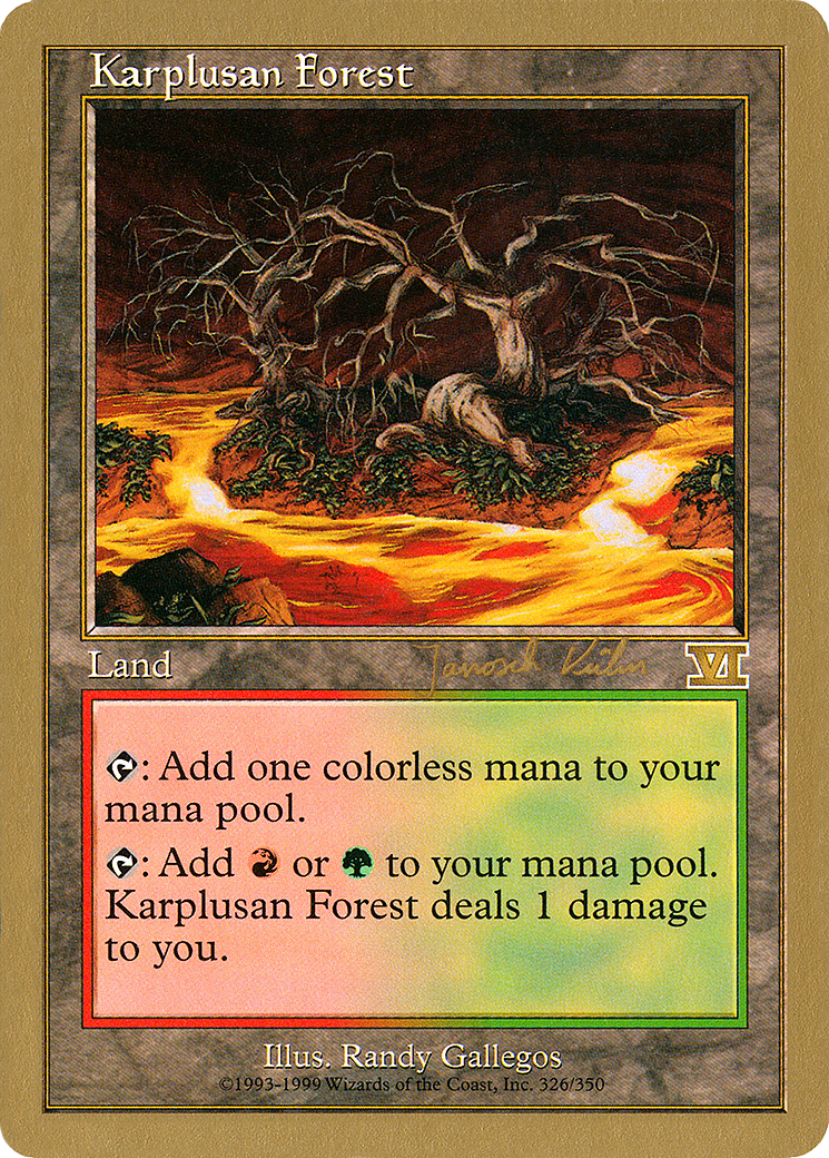 Karplusan Forest - 2000 Janosch Kuhn (6ED) (Retro) - World Championship Decks 2000