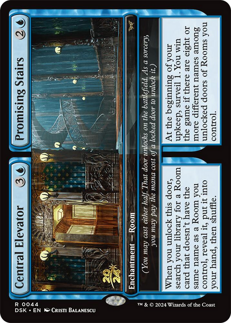 Central Elevator // Promising Stairs [Duskmourn: House of Horror Prerelease Promos] | Silver Goblin