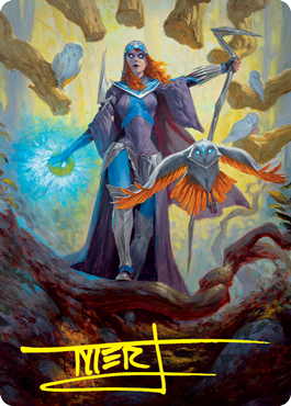 Kasmina, Enigma Sage Art Card (Gold-Stamped Signature) [Strixhaven: School of Mages Art Series] | Silver Goblin