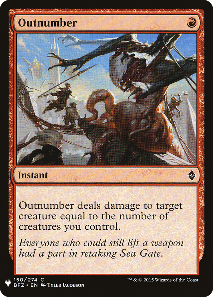 Outnumber (BFZ-150) - The List