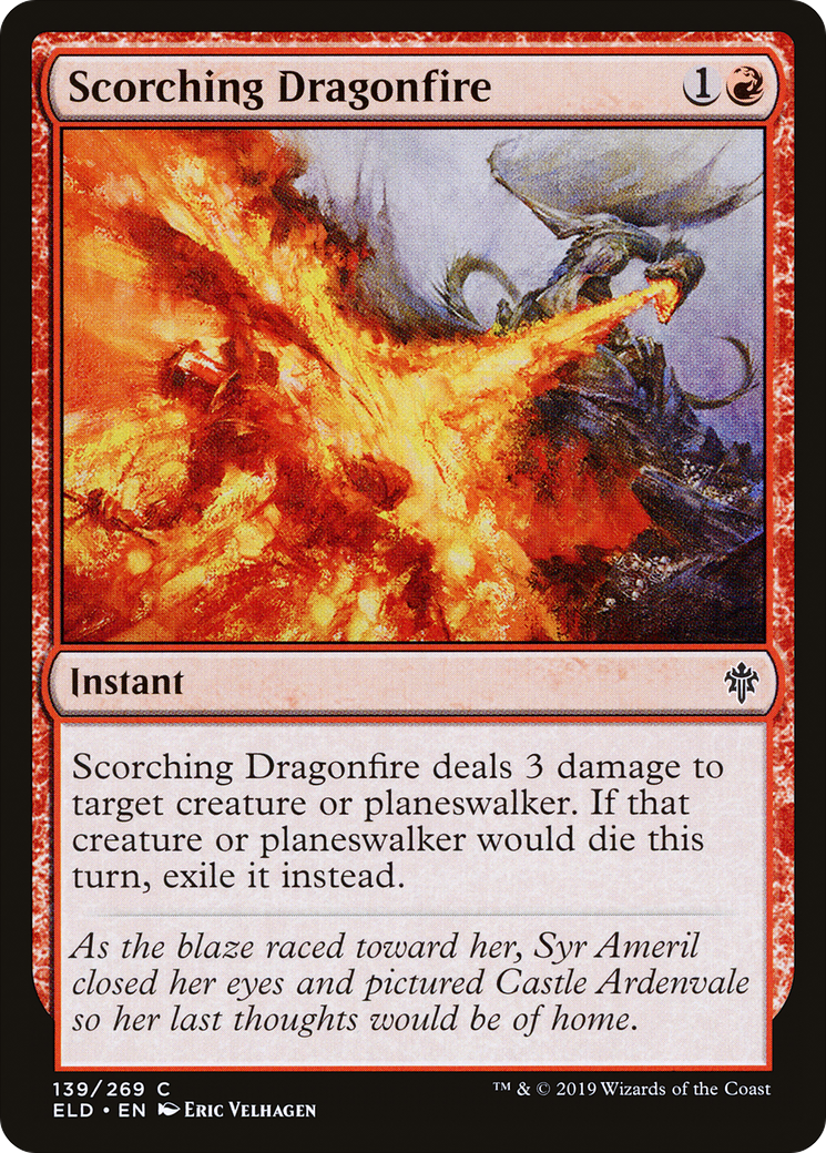 Scorching Dragonfire [Throne of Eldraine] Foil