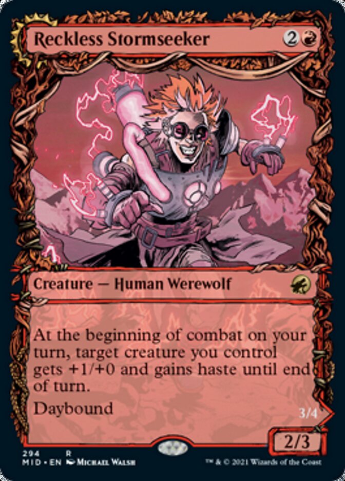 Reckless Stormseeker // Storm-Charged Slasher (Showcase) (294) - Innistrad: Midnight Hunt