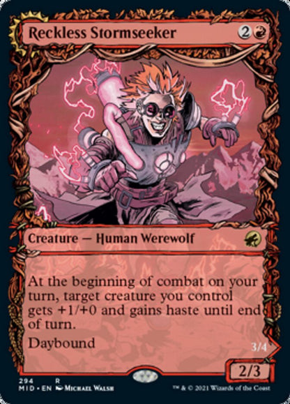 Reckless Stormseeker // Storm-Charged Slasher (Showcase) (294) - Innistrad: Midnight Hunt
