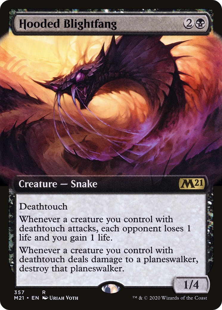 Hooded Blightfang (Extended Art) (357) - Core Set 2021
