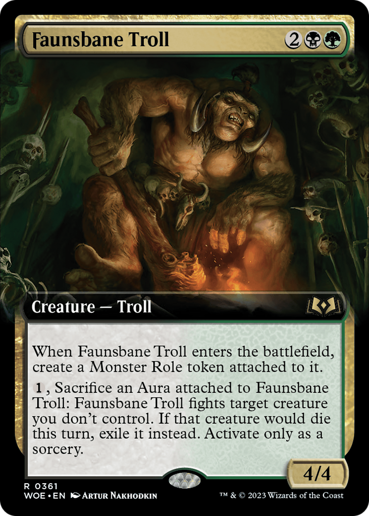 Faunsbane Troll (Extended Art) (361) Foil - Wilds of Eldraine