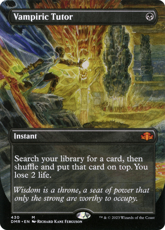 Vampiric Tutor (Borderless Alternate Art) [Dominaria Remastered] Foil
