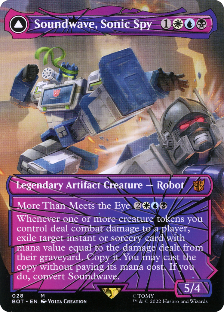 Soundwave, Sonic Spy (Shattered Glass) (028) Foil - Transformers