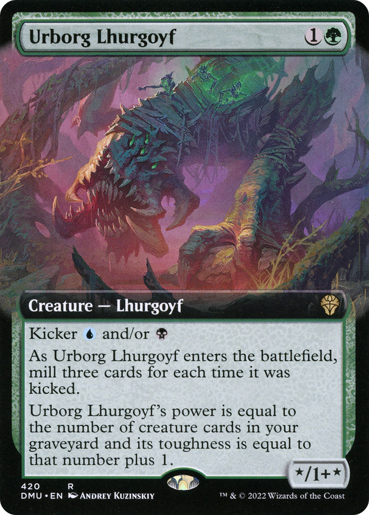 Urborg Lhurgoyf (Extended Art) [Dominaria United] Foil