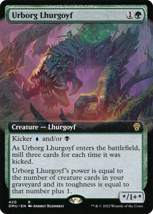 Urborg Lhurgoyf (Extended Art) [Dominaria United] Foil