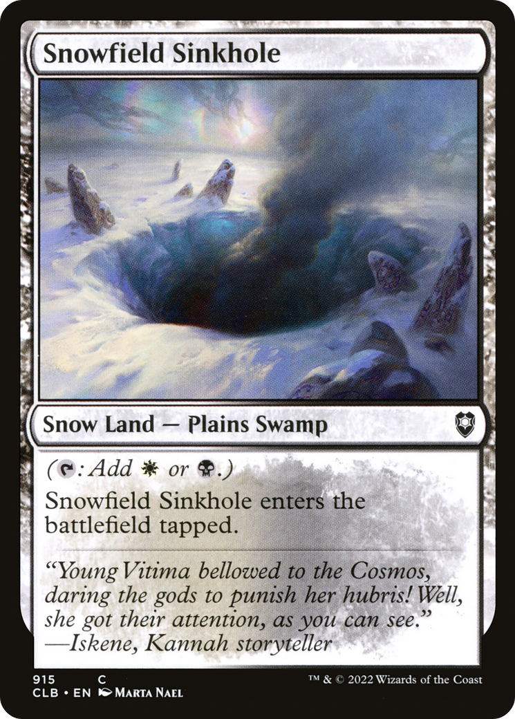 Snowfield Sinkhole [Commander Legends: Battle for Baldur's Gate] | Silver Goblin