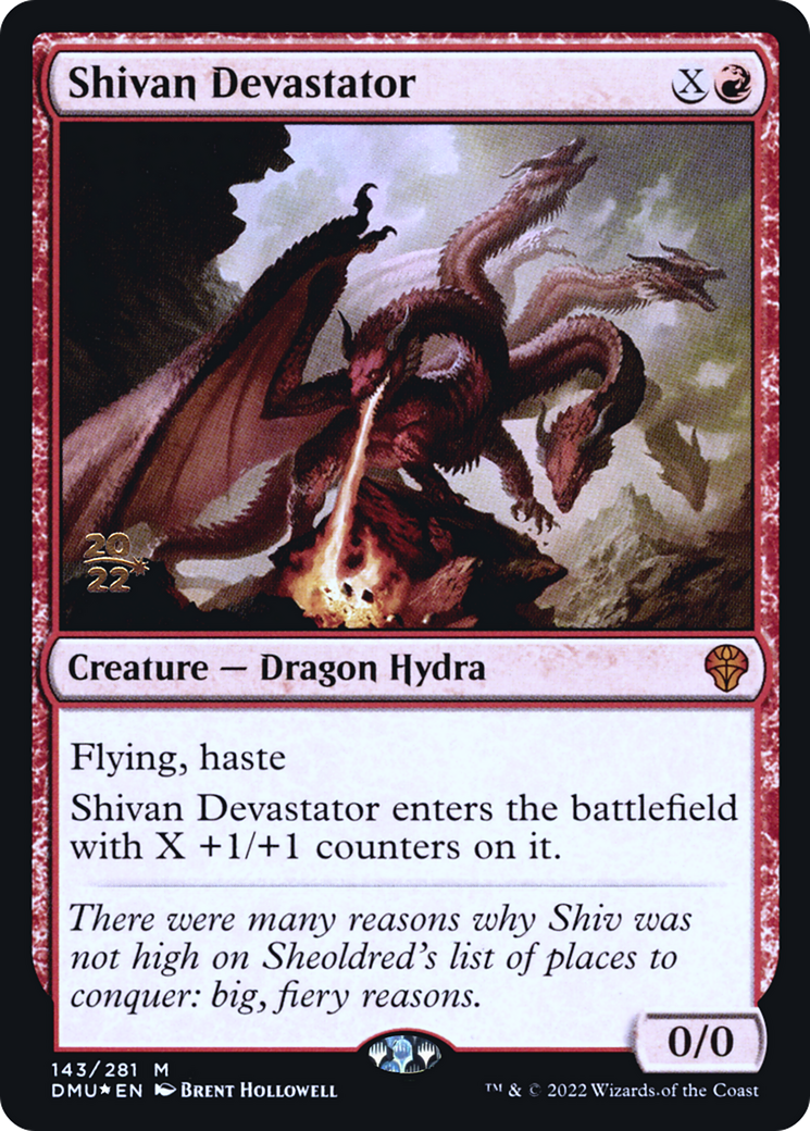 Shivan Devastator (143) Foil - Dominaria United Promos