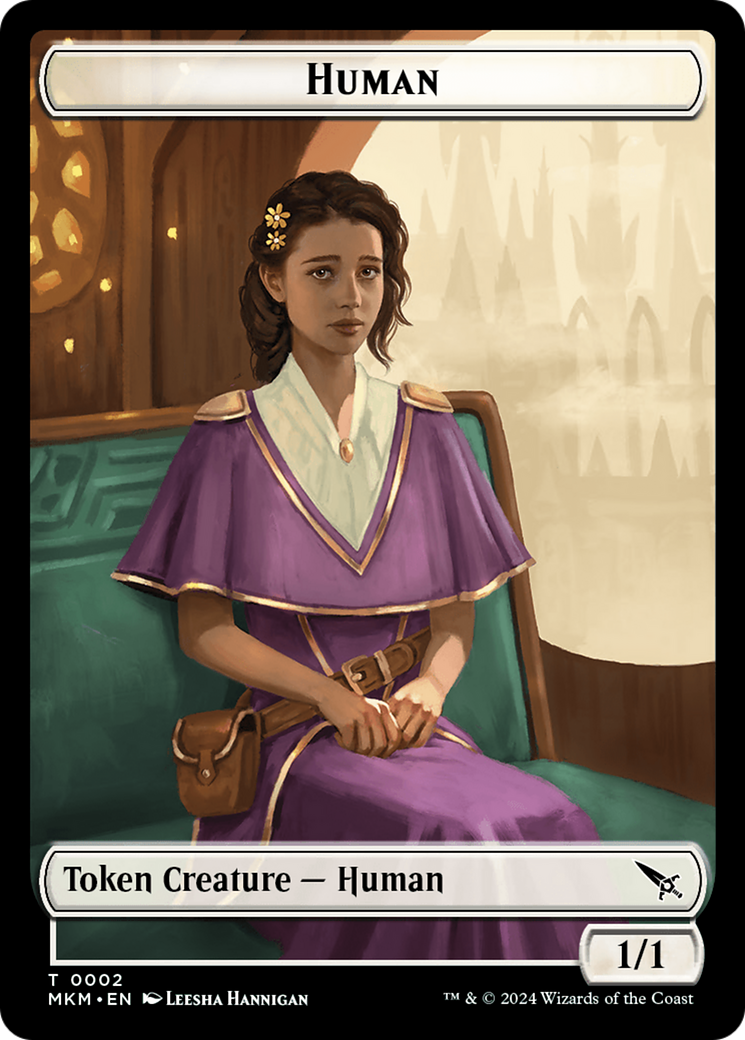 Human // Ogre Double-Sided Token [Murders at Karlov Manor Commander Tokens] | Silver Goblin