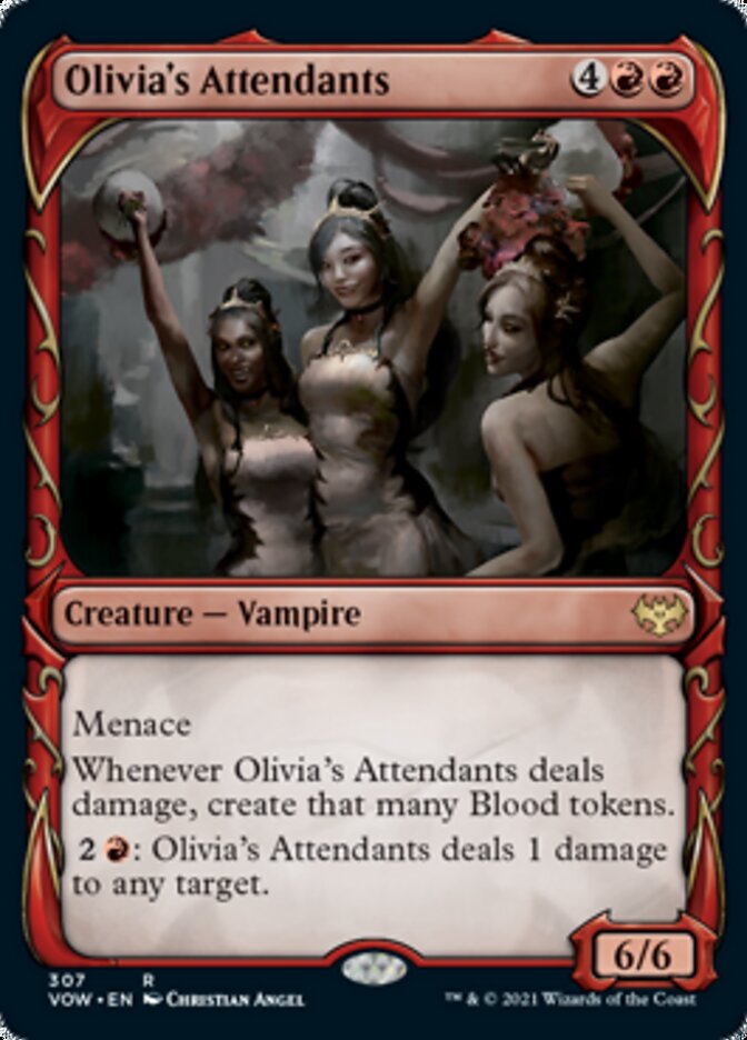 Olivia's Attendants (Showcase Fang Frame) [Innistrad: Crimson Vow] | Silver Goblin