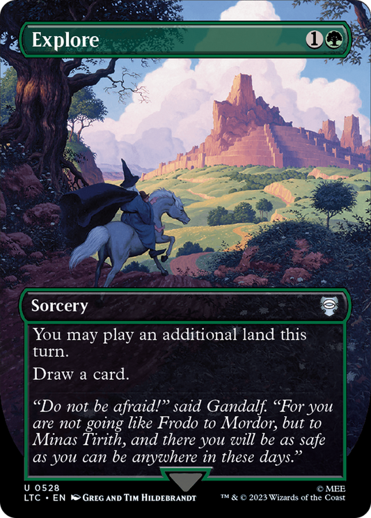 Explore (Borderless) (528) Foil - Tales of Middle-earth Commander