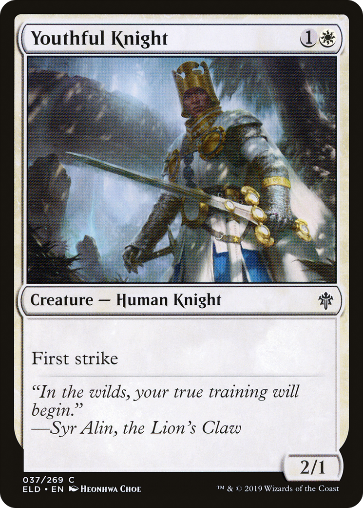 Youthful Knight (037) Foil - Throne of Eldraine
