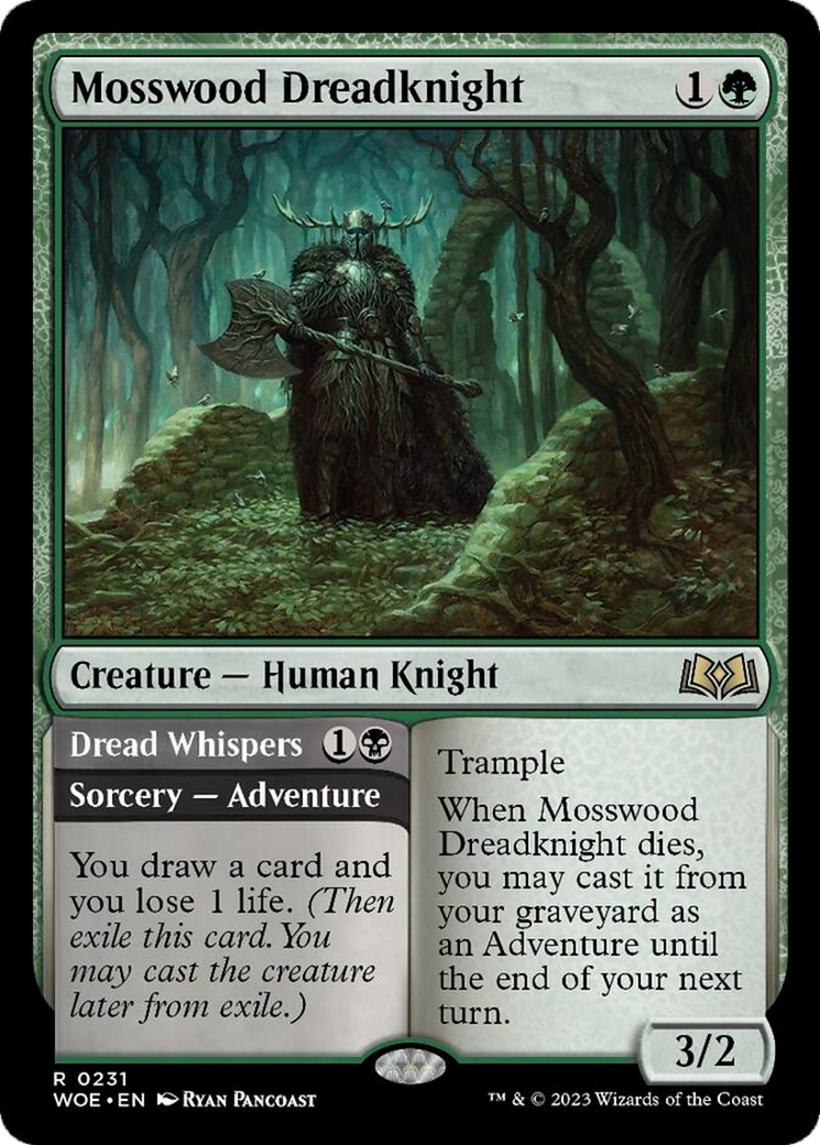 Mosswood Dreadknight // Dread Whispers [Wilds of Eldraine] | Silver Goblin