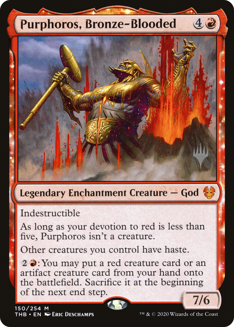 Purphoros, Bronze-Blooded (150p) - Theros Beyond Death Promos