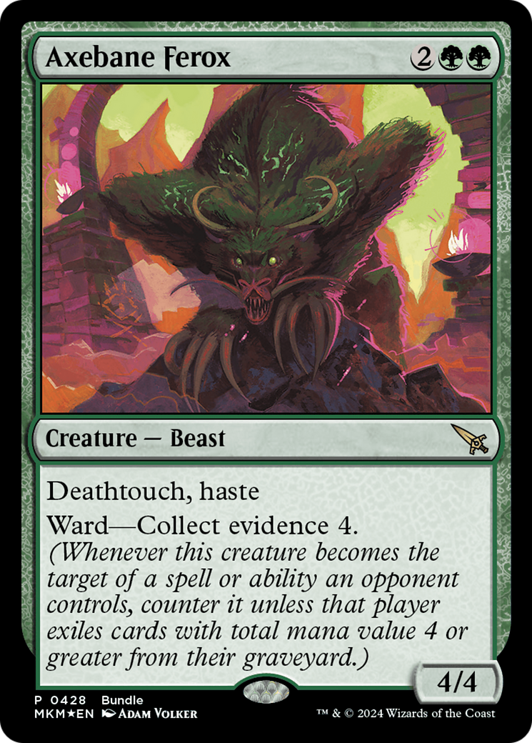Axebane Ferox (MKM Bundle) (428) Foil - Murders at Karlov Manor